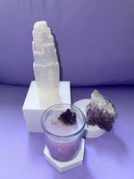 Amethyst & Clear Quartz Candle - SMILE EMPOWERMENT Amethyst & Clear Quartz Candle SMILE EMPOWERMENT SMILE EMPOWERMENT