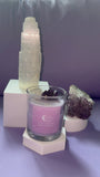 Amethyst & Clear Quartz Candle - SMILE EMPOWERMENT Amethyst & Clear Quartz Candle SMILE EMPOWERMENT SMILE EMPOWERMENT