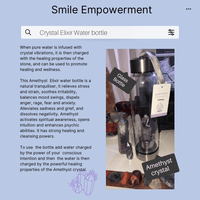 Amethyst Crystal Elixir Water Bottle - SMILE EMPOWERMENT Amethyst Crystal Elixir Water Bottle SMILE EMPOWERMENT SMILE EMPOWERMENT