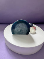 Blue Agate Polished Geode - SMILE EMPOWERMENT Blue Agate Polished Geode SMILE EMPOWERMENT SMILE EMPOWERMENT