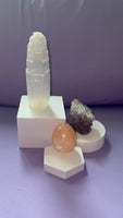 Peach Polished Selenite egg - SMILE EMPOWERMENT Peach Polished Selenite egg SMILE EMPOWERMENT SMILE EMPOWERMENT