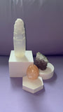 Peach Polished Selenite egg - SMILE EMPOWERMENT Peach Polished Selenite egg SMILE EMPOWERMENT SMILE EMPOWERMENT