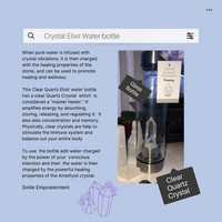 Clear Quartz Elixir Crystal Water Bottle